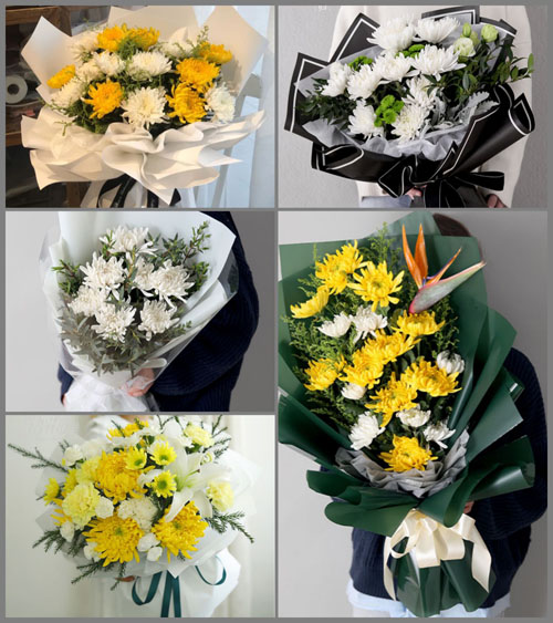 山东莱芜莱城区大王庄镇朱家峪村白事花束代送
